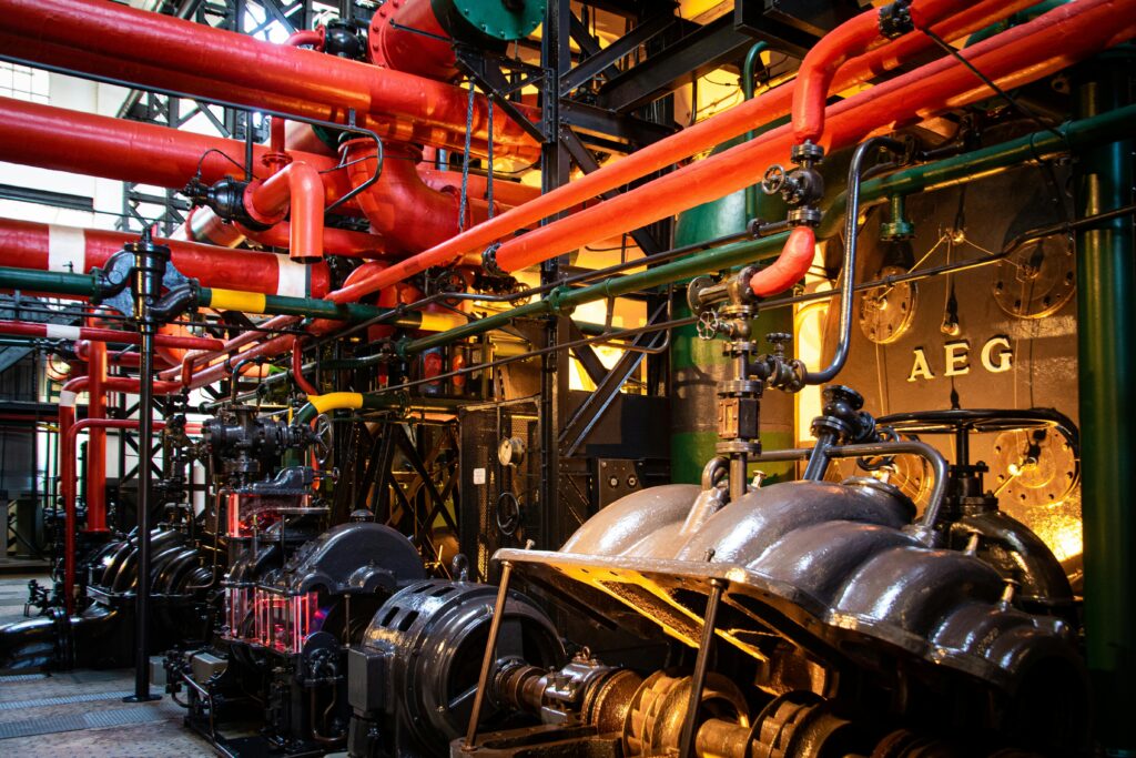manufacturing website design agency: industrial pipes